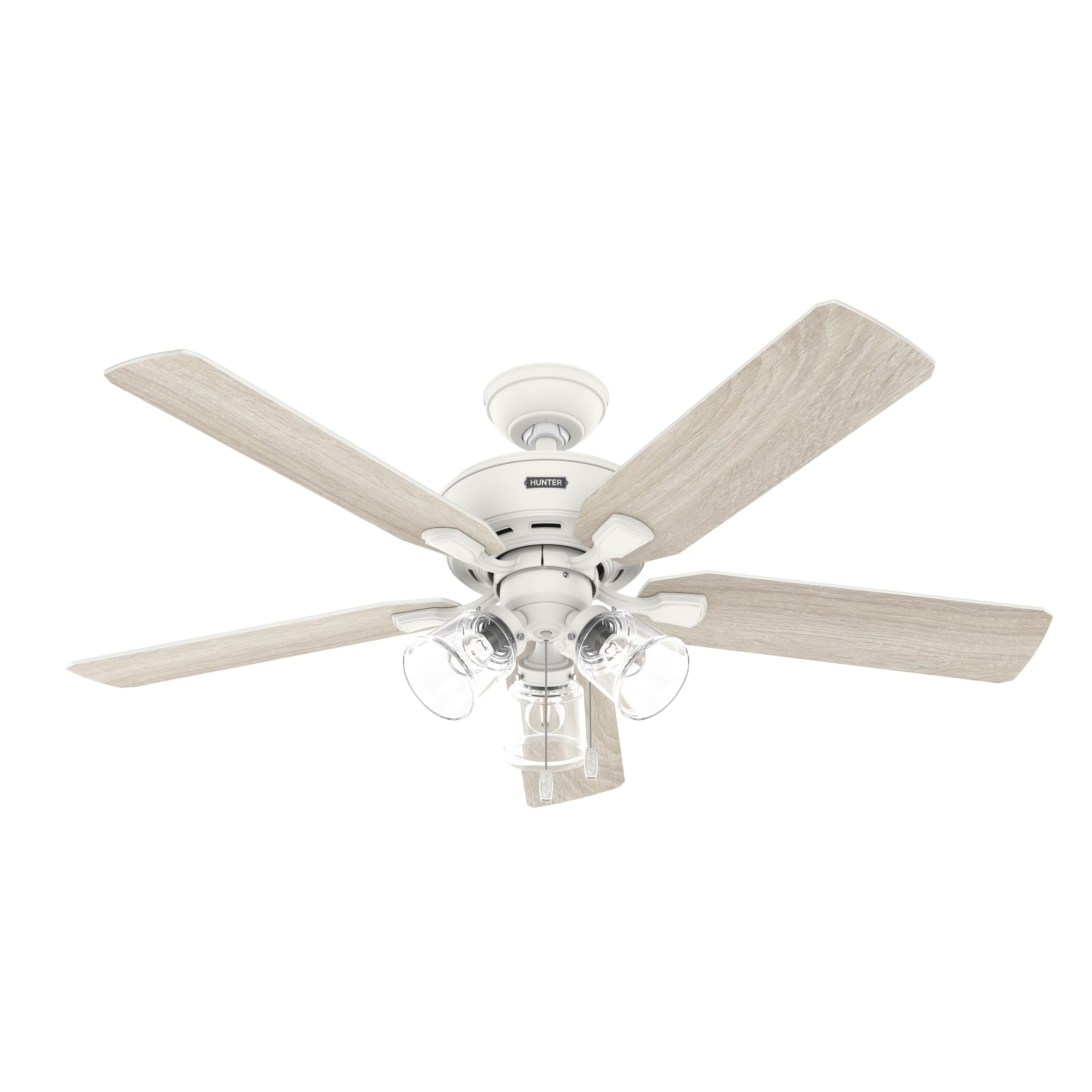HUNTER シーリングファン Amazon | Hunter Fan 52 inch Matte White Indoor Ceiling Fan with